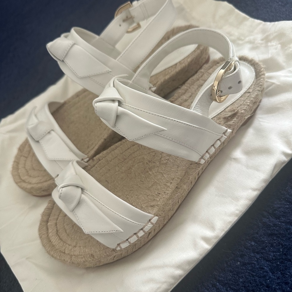 Alexandre Birman White Clarita Espadrille Sandals - never been worn